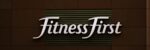 Close-up of FitnessFirst gym sign on a contemporary brown wall.